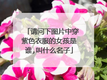 请问下图片中穿紫色衣服的女孩是谁,叫什么名子