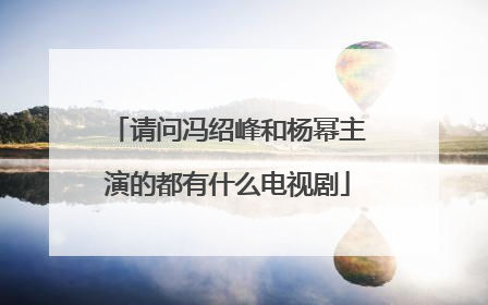 请问冯绍峰和杨幂主演的都有什么电视剧