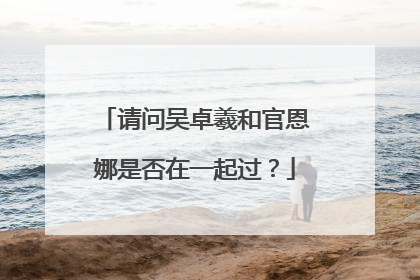 请问吴卓羲和官恩娜是否在一起过?