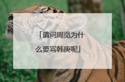 请问周觅为什么要骂韩庚呢