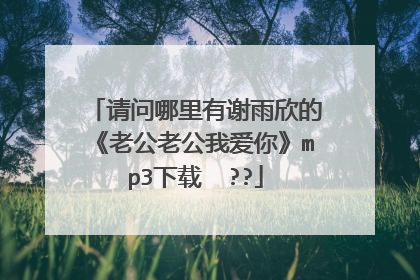 请问哪里有谢雨欣的《老公老公我爱你》mp3下载 ??