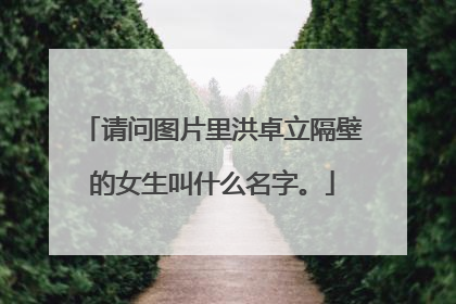 请问图片里洪卓立隔壁的女生叫什么名字。