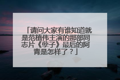 请问大家有谁知道就是范植伟主演的那部同志片《孽子》最后的阿青是怎样了？