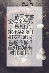 请问大家觉得金在元、权相宇、宋承宪他们和安在旭长得像不像?最好能够有对比照片