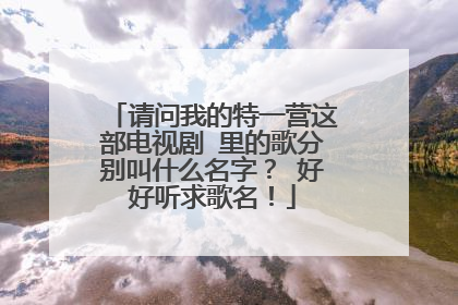 请问我的特一营这部电视剧 里的歌分别叫什么名字？ 好好听求歌名！