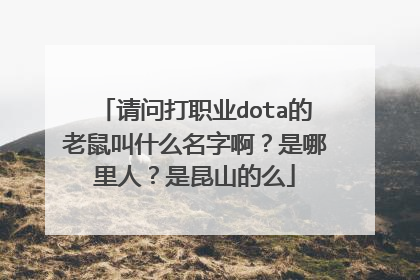 请问打职业dota的老鼠叫什么名字啊？是哪里人？是昆山的么