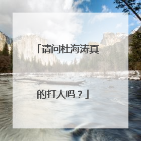 请问杜海涛真的打人吗？