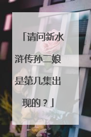 请问新水浒传孙二娘是第几集出现的?