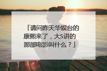 请问昨天华娱台的康熙来了，大S讲的那部电影叫什么？