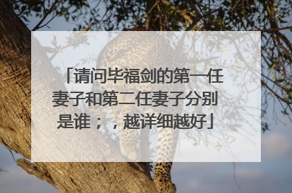 请问毕福剑的第一任妻子和第二任妻子分别是谁；，越详细越好