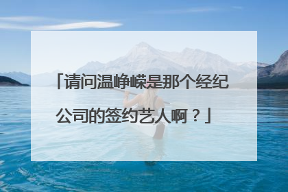 请问温峥嵘是那个经纪公司的签约艺人啊?