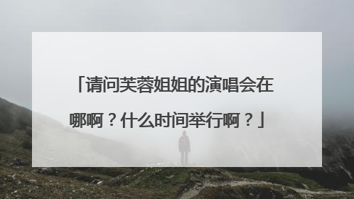请问芙蓉姐姐的演唱会在哪啊？什么时间举行啊？