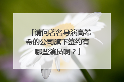 请问著名导演高希希的公司旗下签约有哪些演员啊？