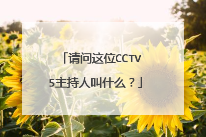请问这位CCTV5主持人叫什么?