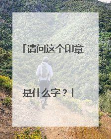 请问这个印章是什么字？