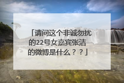 请问这个非诚勿扰的22号女嘉宾张洁的微博是什么??
