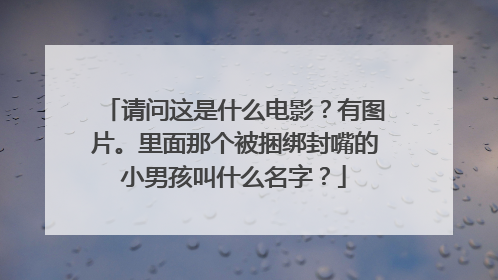 请问这是什么电影?有图片。里面那个被捆绑封嘴的小男孩叫什么名字?