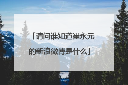 请问谁知道崔永元的新浪微博是什么