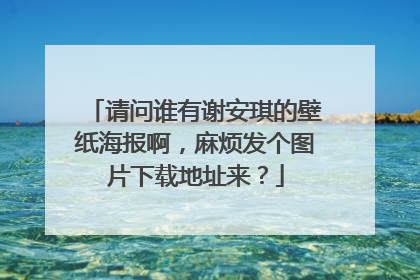 请问谁有谢安琪的壁纸海报啊，麻烦发个图片下载地址来？