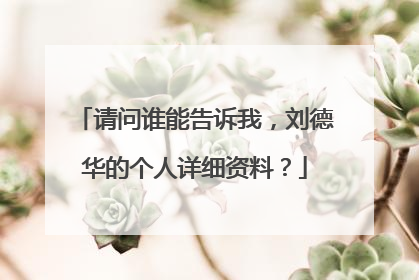 请问谁能告诉我，刘德华的个人详细资料？