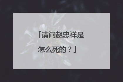 请问赵忠祥是怎么死的？