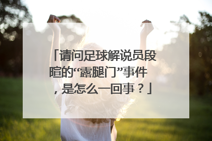 请问足球解说员段暄的“露腿门”事件,是怎么一回事?