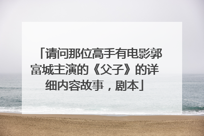 请问那位高手有电影郭富城主演的《父子》的详细内容故事,剧本