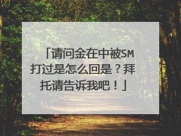 请问金在中被SM打过是怎么回是？拜托请告诉我吧！