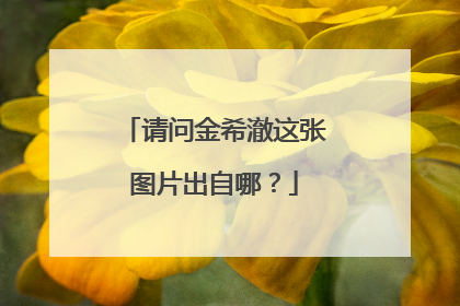 请问金希澈这张图片出自哪?