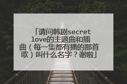 请问韩剧secret love的主题曲和插曲（每一集都有播的那首歌）叫什么名字？谢啦