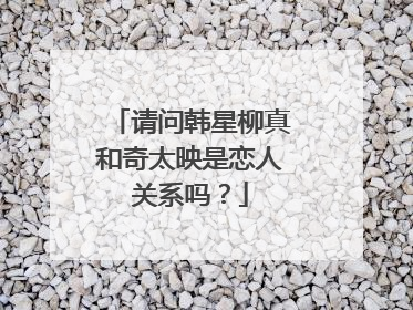 请问韩星柳真和奇太映是恋人关系吗?