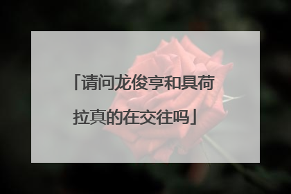 请问龙俊亨和具荷拉真的在交往吗