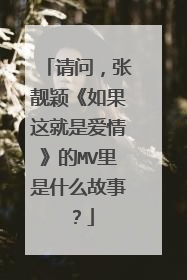 请问，张靓颖《如果这就是爱情》的MV里是什么故事？