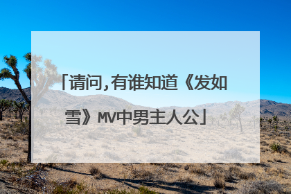 请问,有谁知道《发如雪》MV中男主人公