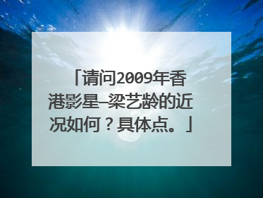 请问2009年香港影星—梁艺龄的近况如何？具体点。