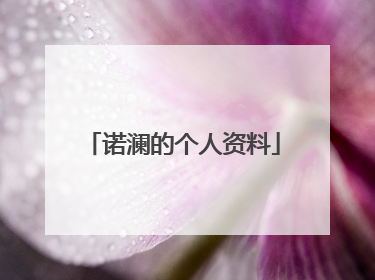 诺澜的个人资料