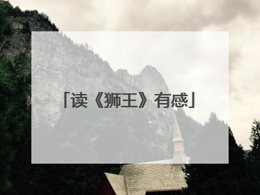 读《狮王》有感