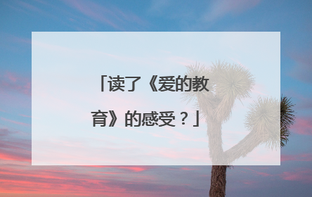 读了《爱的教育》的感受？