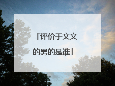 评价于文文的男的是谁