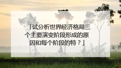 试分析世界经济格局三个主要演变阶段形成的原因和每个阶段的特？