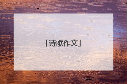 诗歌作文