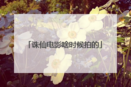 诛仙电影啥时候拍的