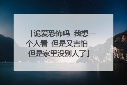 诡爱恐怖吗 我想一个人看 但是又害怕 但是家里没别人了