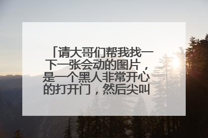 请大哥们帮我找一下一张会动的图片,是一个黑人非常开心的打开门,然后尖叫着把门关上了