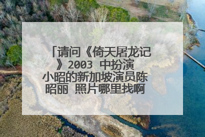 请问《倚天屠龙记》2003 中扮演小昭的新加坡演员陈昭丽 照片哪里找啊？大家喜欢她吗？