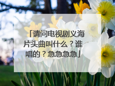 请问电视剧义海片头曲叫什么？谁唱的？急急急急