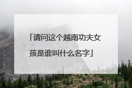 请问这个越南功夫女孩是谁叫什么名字