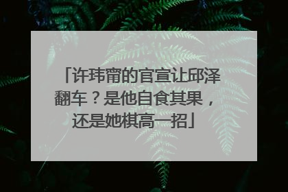 许玮甯的官宣让邱泽翻车?是他自食其果,还是她棋高一招