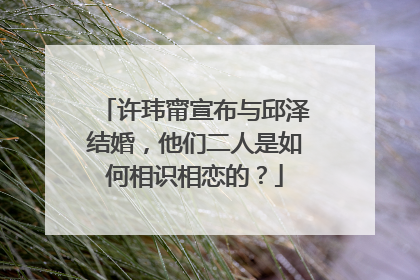 许玮甯宣布与邱泽结婚,他们二人是如何相识相恋的?
