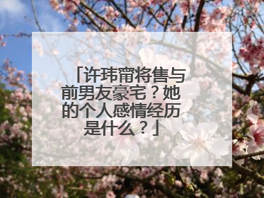 许玮甯将售与前男友豪宅？她的个人感情经历是什么？